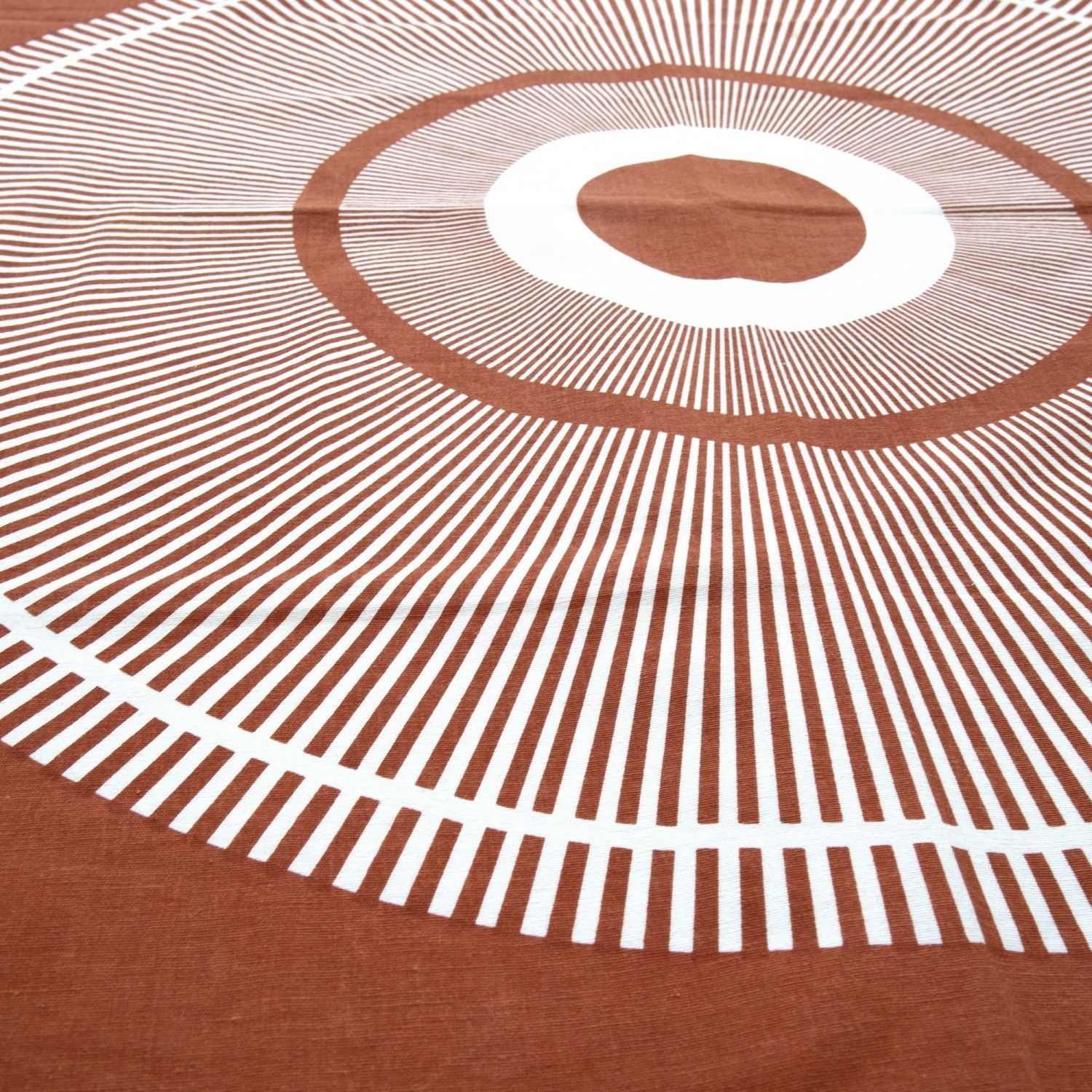 Op Art Target Design Screenprinted Art Textile From Norway, 1970s photo Art