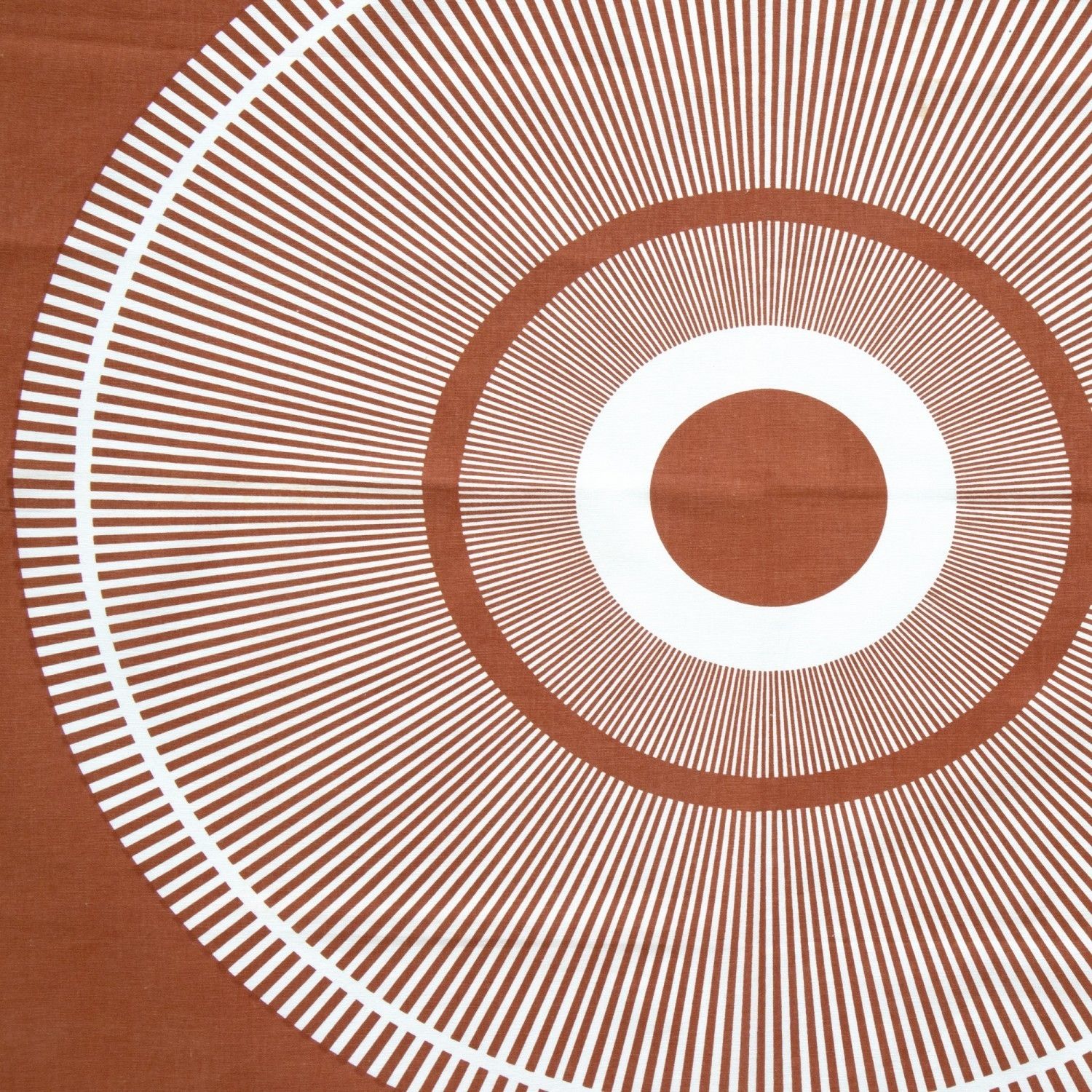Op Art Target Design Screenprinted Art Textile From Norway, 1970s photo 105.0