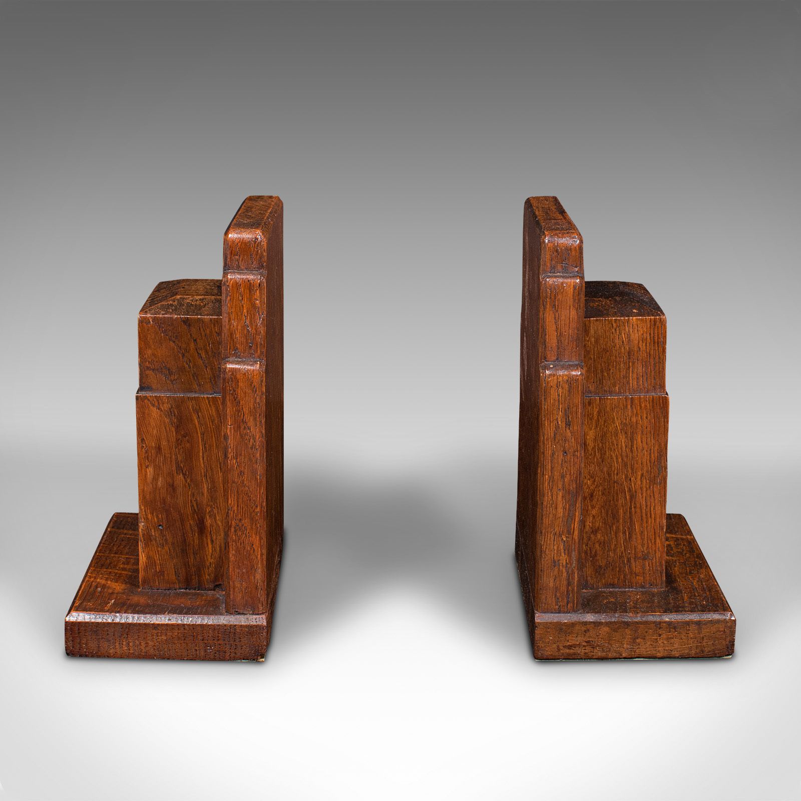 Pair Of Vintage Decorative Bookends, English, Oak, Book Rest, Early 20th, C.1930 photo furniture