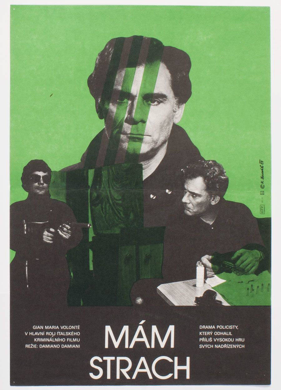 Original Film Poster, I Am Afraid, Karel Zavadil, 1981, Genuine Czech Vintage Print