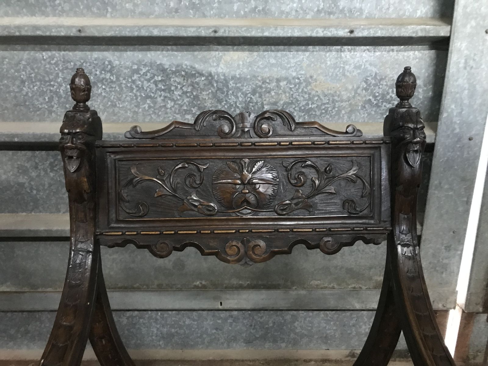 photo furniture Renaissance Revival Curule/ Savonarola Chair Circa 1880