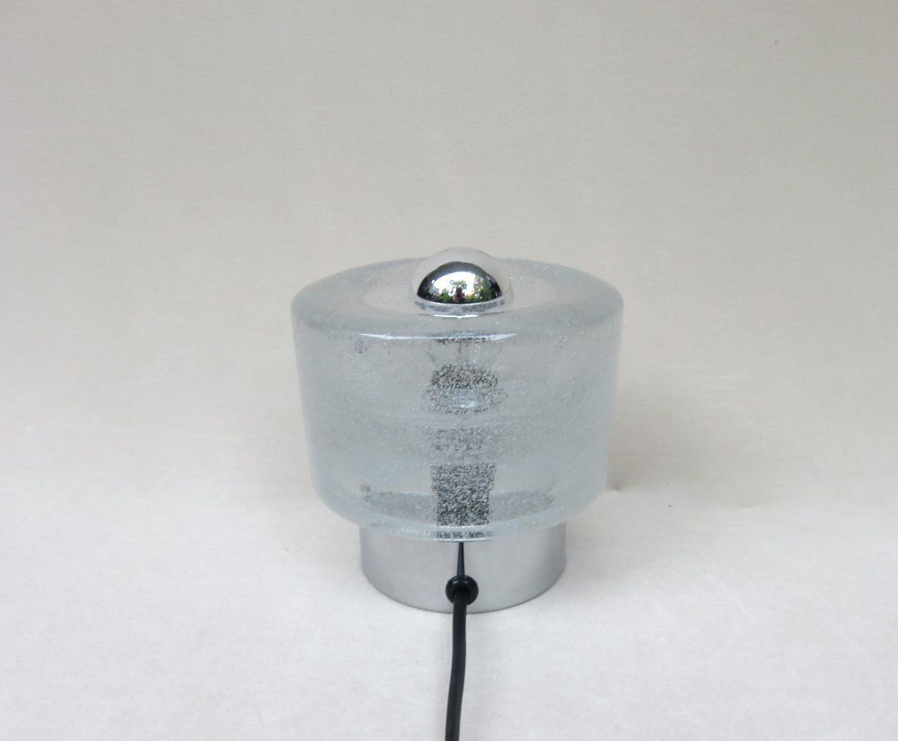 Small Space Age Table Lights In Chrome Plating And Bubble Glass From Peill & Putzler, Set Of 2 photo vintage