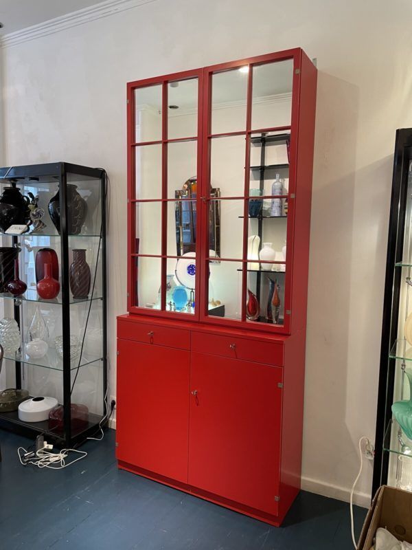 Mid Century Modern Cabinet In Red By Rudolf Frank photo for sale