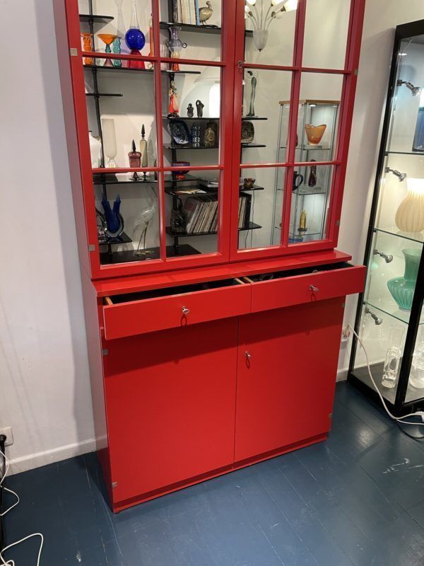 Mid Century Modern Cabinet In Red By Rudolf Frank photo 2835.0