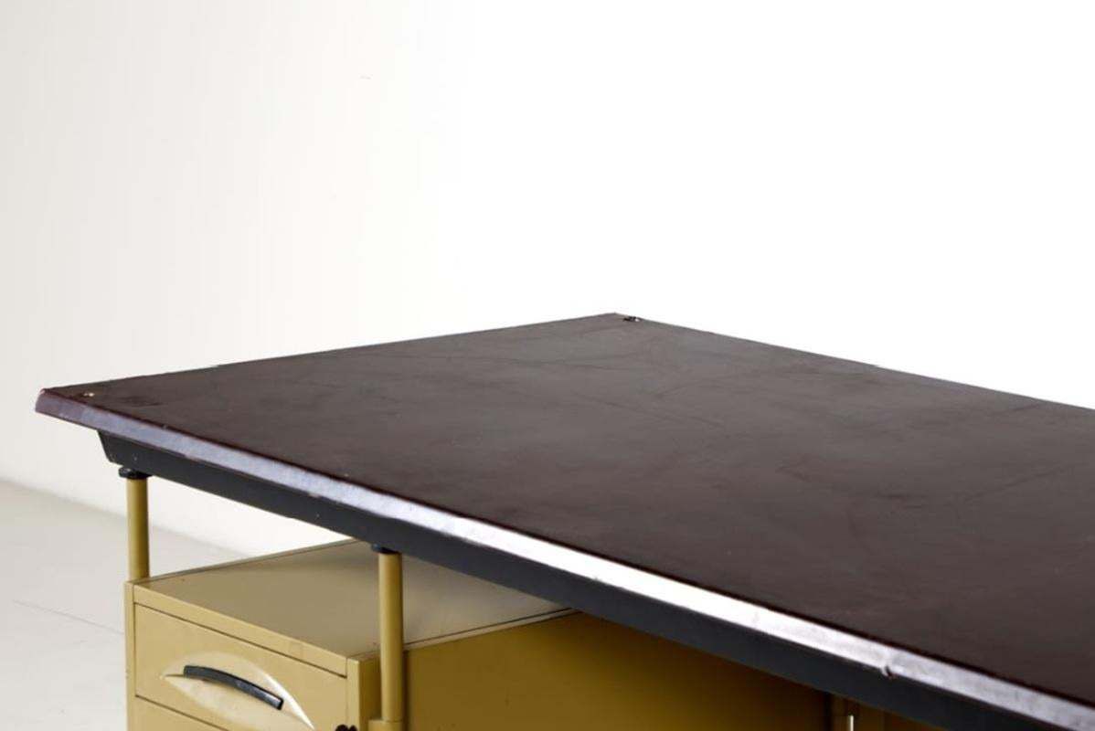 Studio Bbpr Arco Office Desk With Drawers In Metal By Olivetti, 1962, Italy photo Furniture