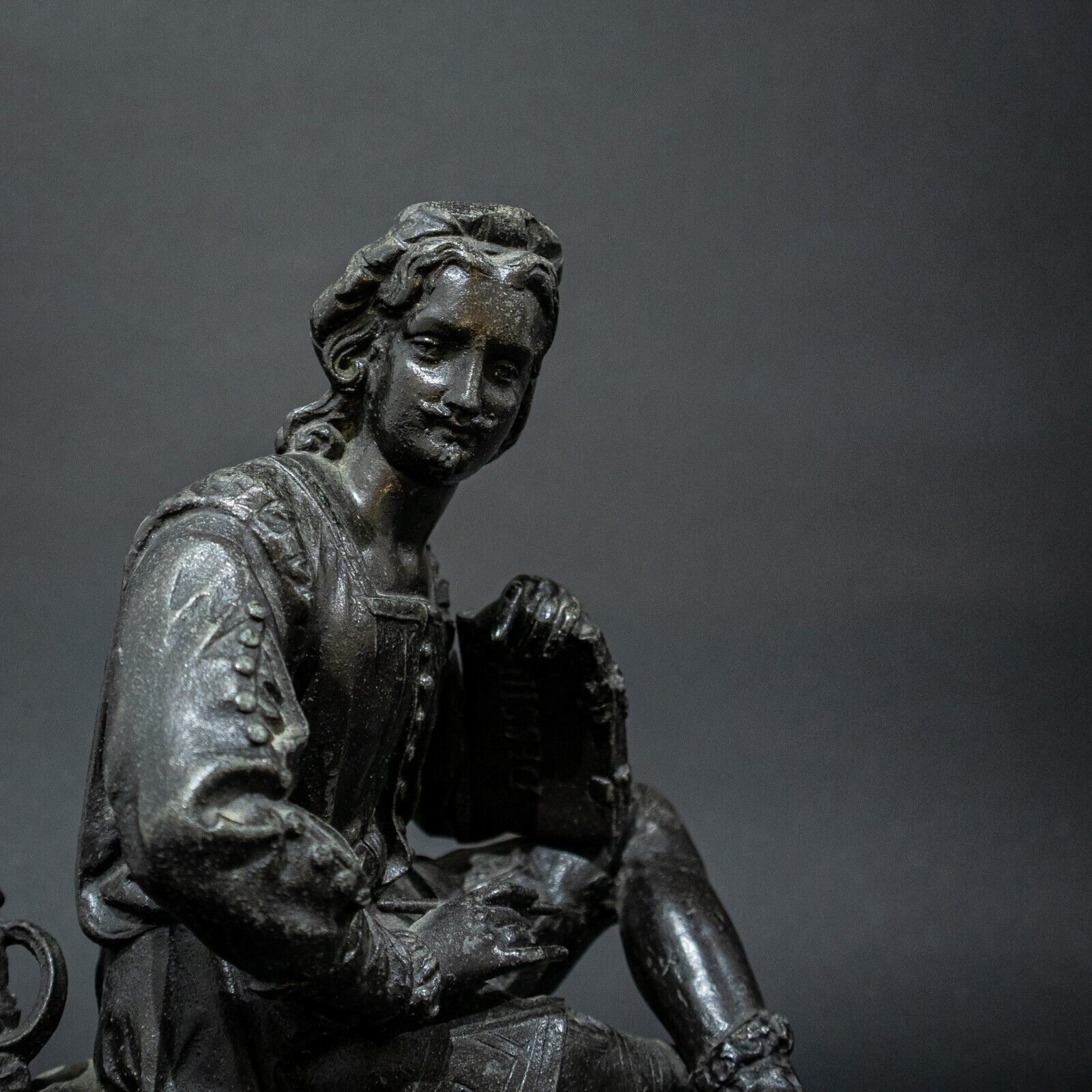 Spelter Figure Of An Artist, 1800s photo furniture