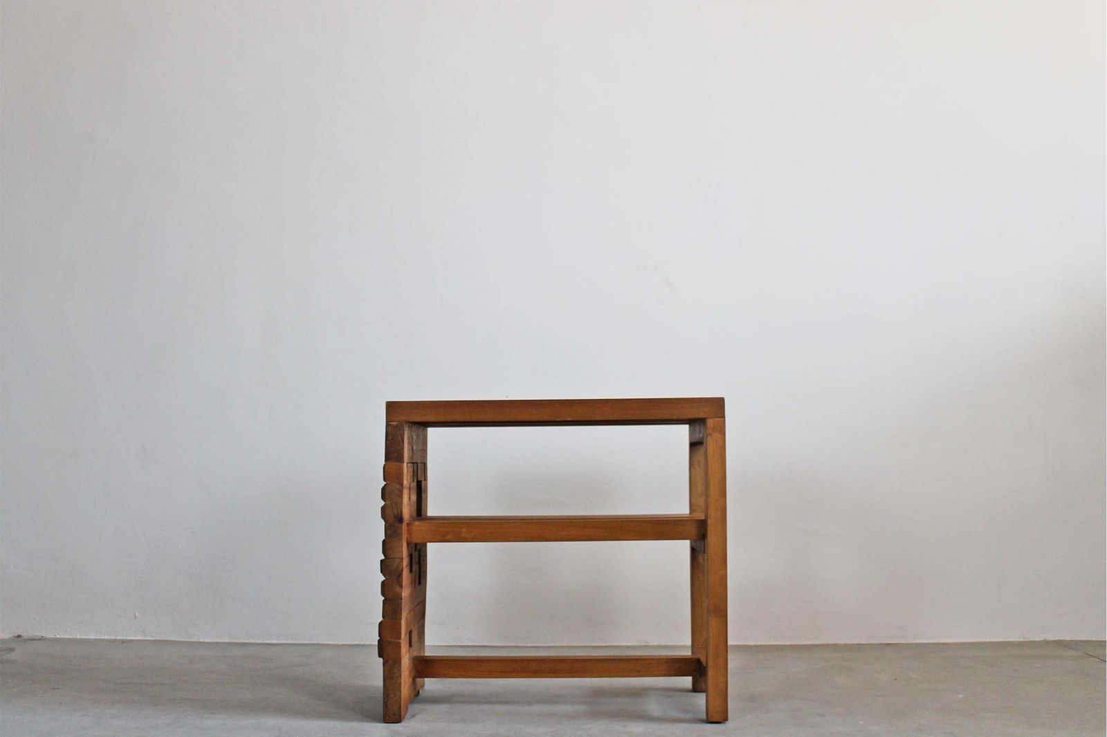 Pierre Chapo Wooden Console Table With Inlays French Manufacture 1960s photo furniture