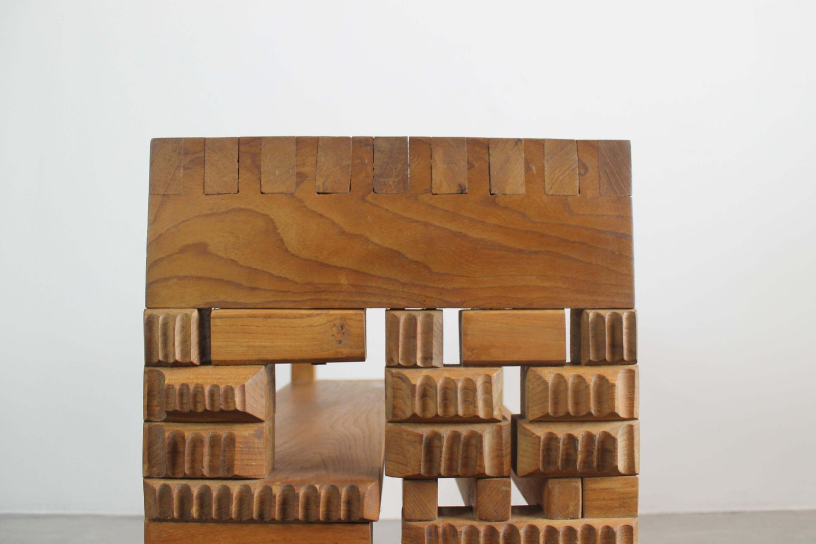 Pierre Chapo Wooden Console Table With Inlays French Manufacture 1960s photo 9596.0