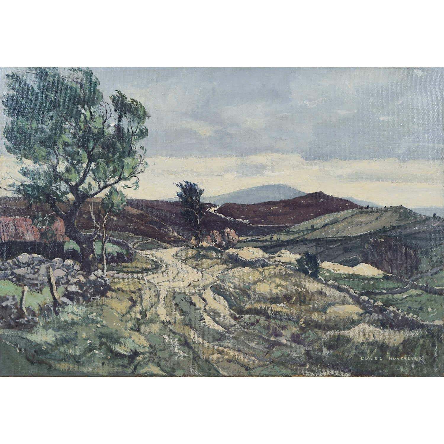 Claude Muncaster Claude Muncaster: 'Moor Above Llangollen' Signed Oil Painting Modern British Art Mid Twentieth Century