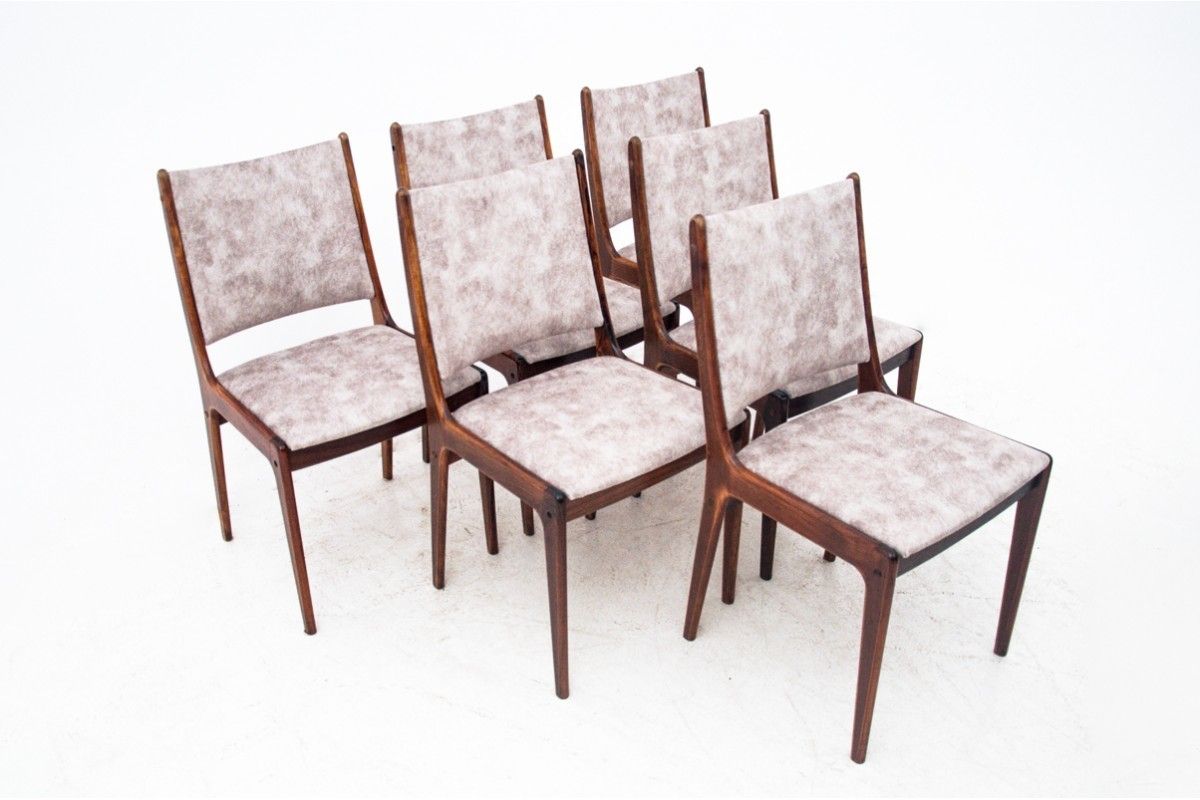 Set Of 6 Teak Chairs, J. Andersen, Uldum Mobelfabrik, Denmark, 1960s photo for sale