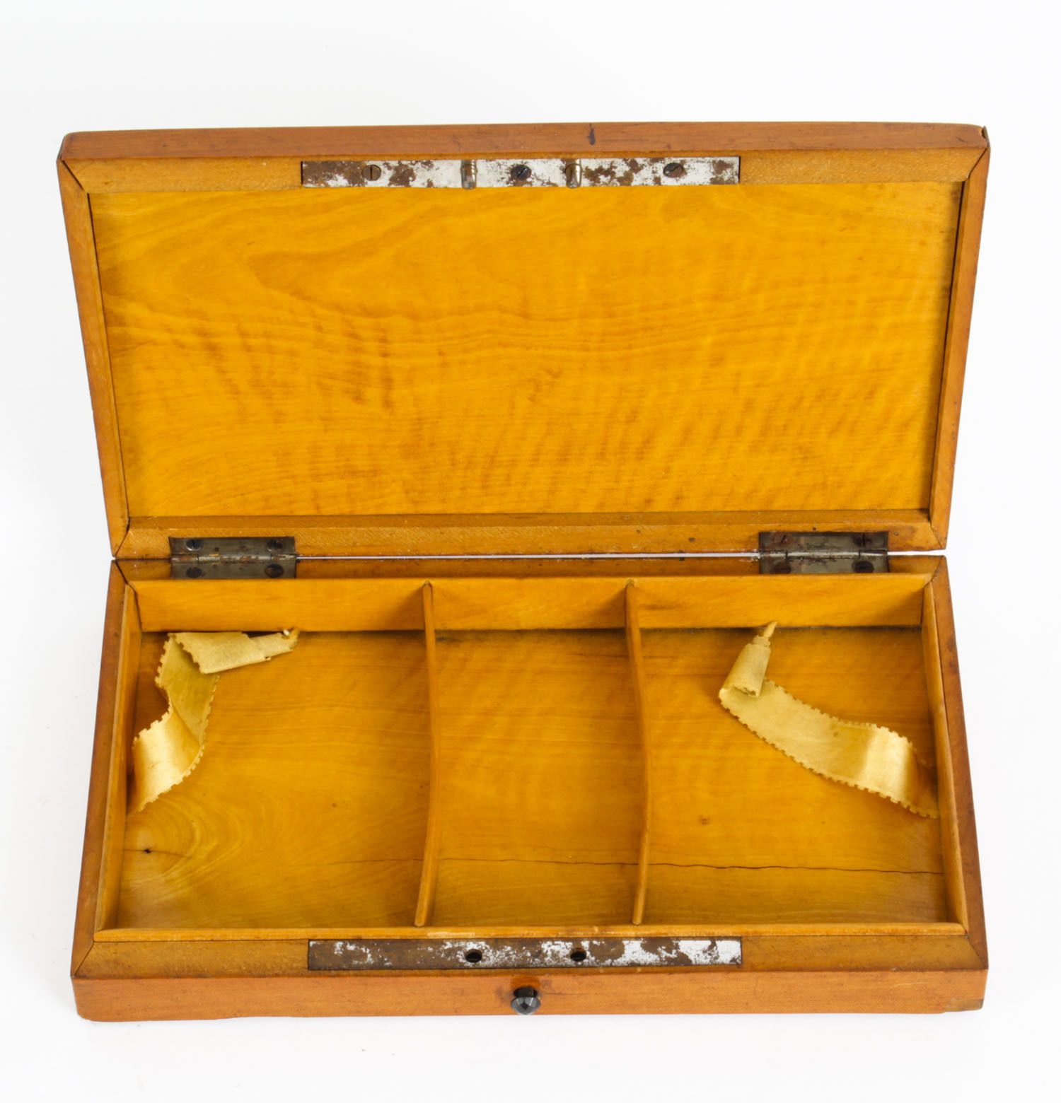Antique French Satinwood Ecarte Playing Card Box 19th Century photo 275.0