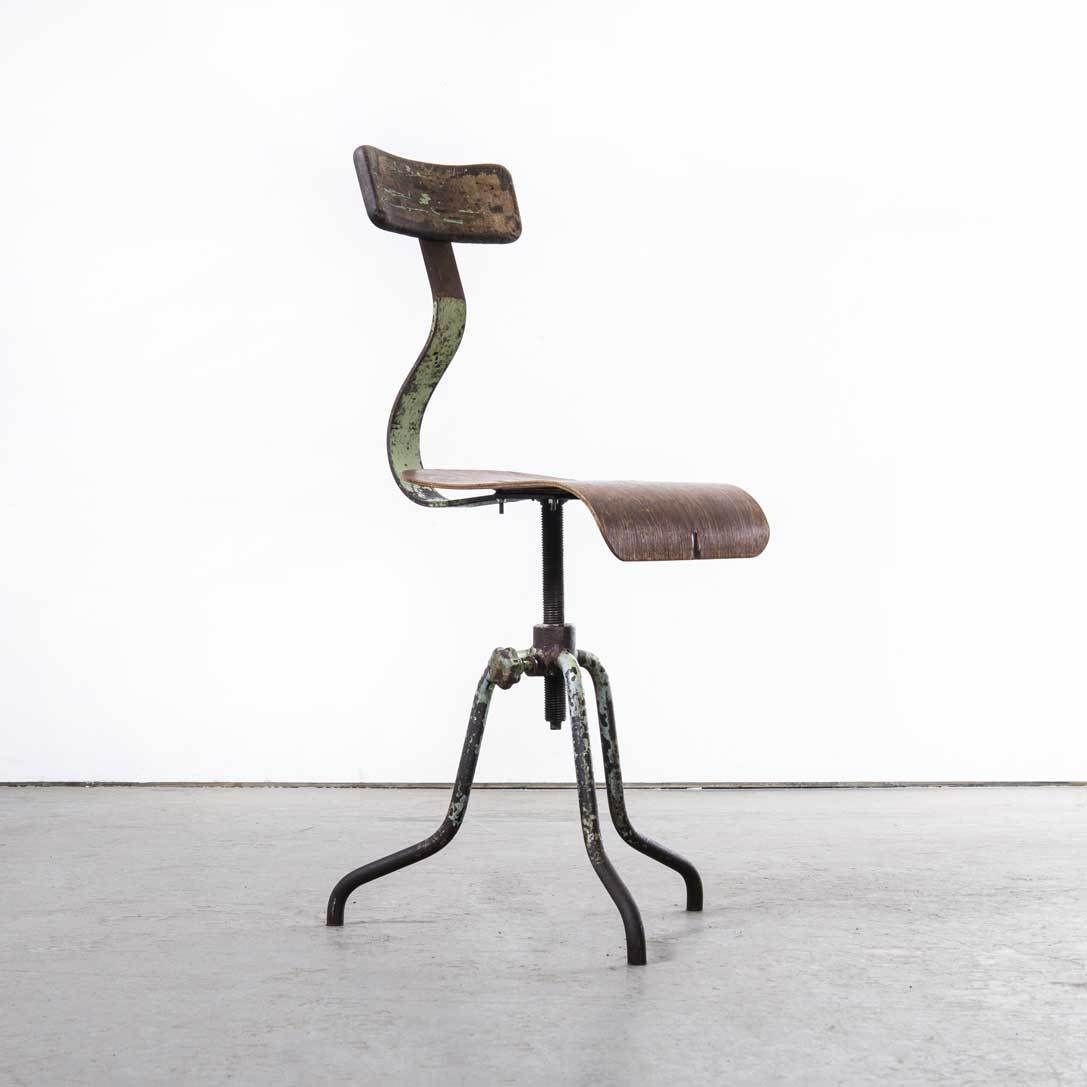 1950’s Industrial Czech Swivel Chair