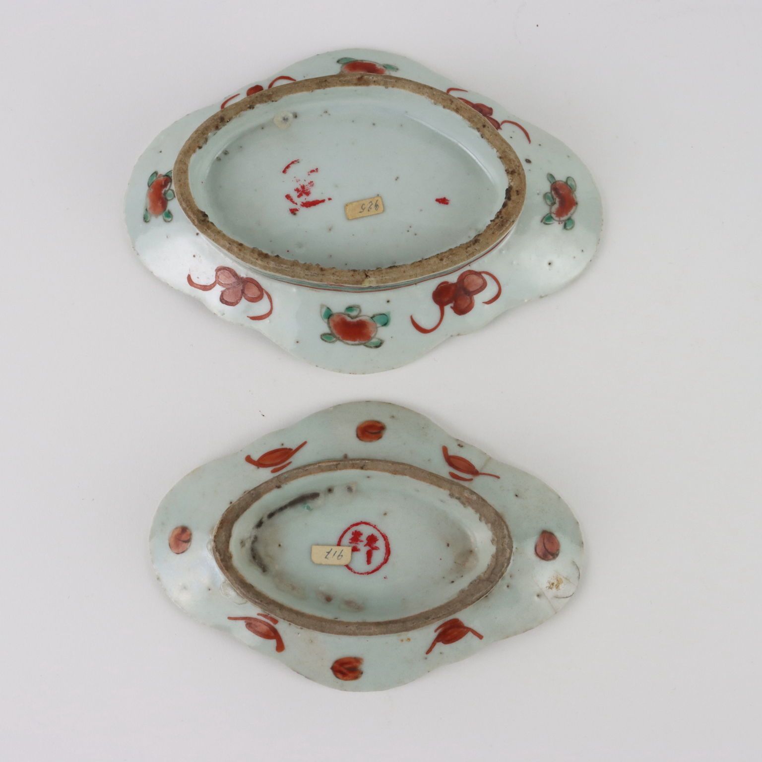 photo furniture Group Of 6 Saucers Porcelain China XIX Century