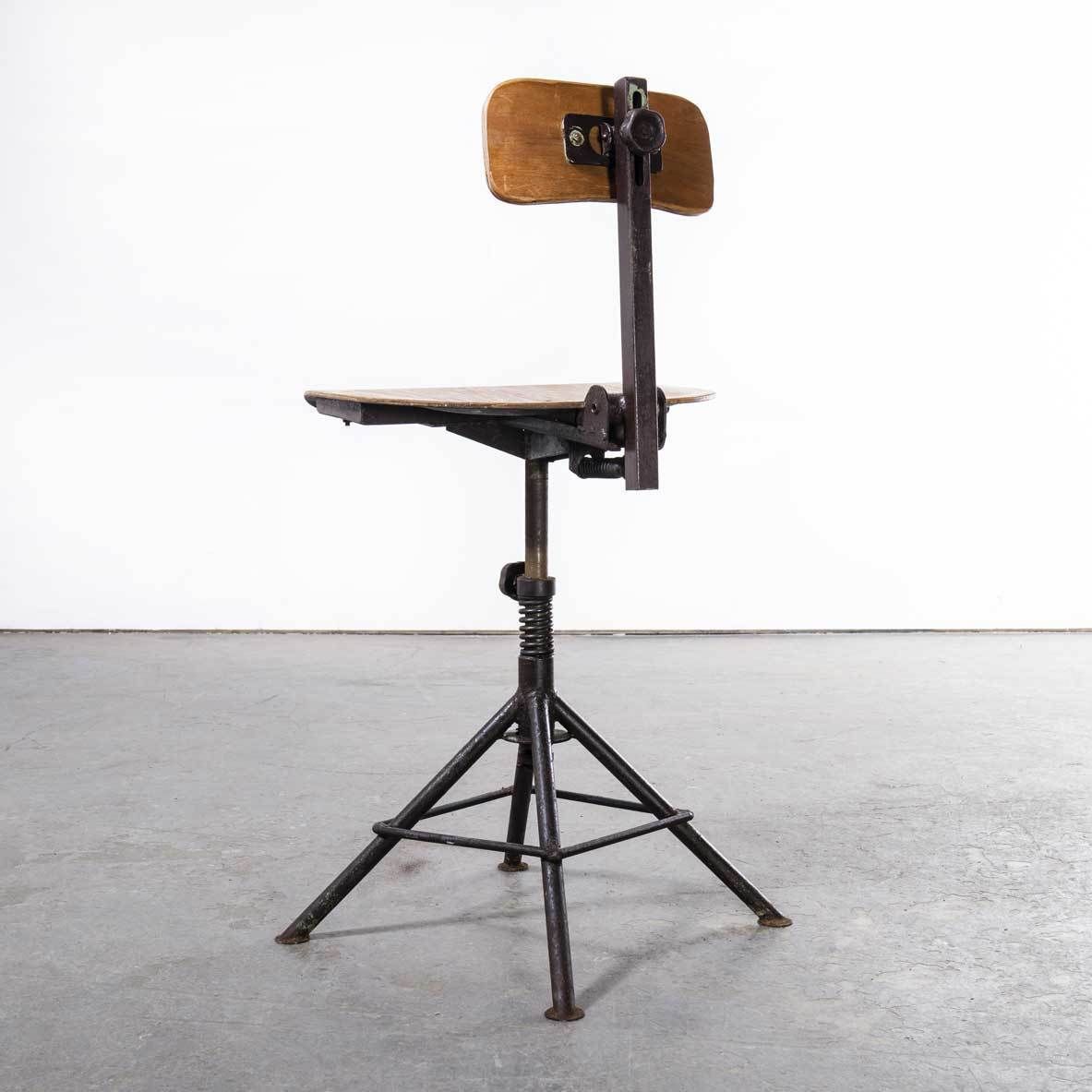 1950’s Industrial Czech Swivel Chair photo for sale