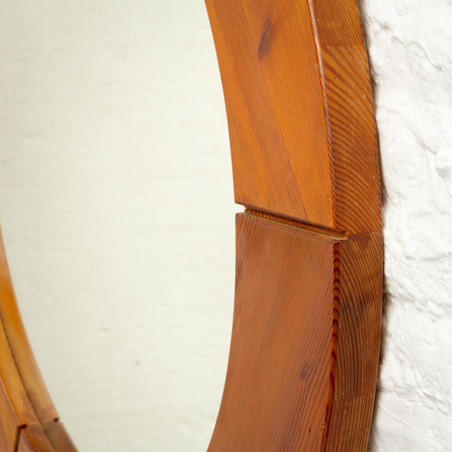 Solid Pine Mirror By Glas Mäster, Markaryd, Sweden, 1960s photo vinterior