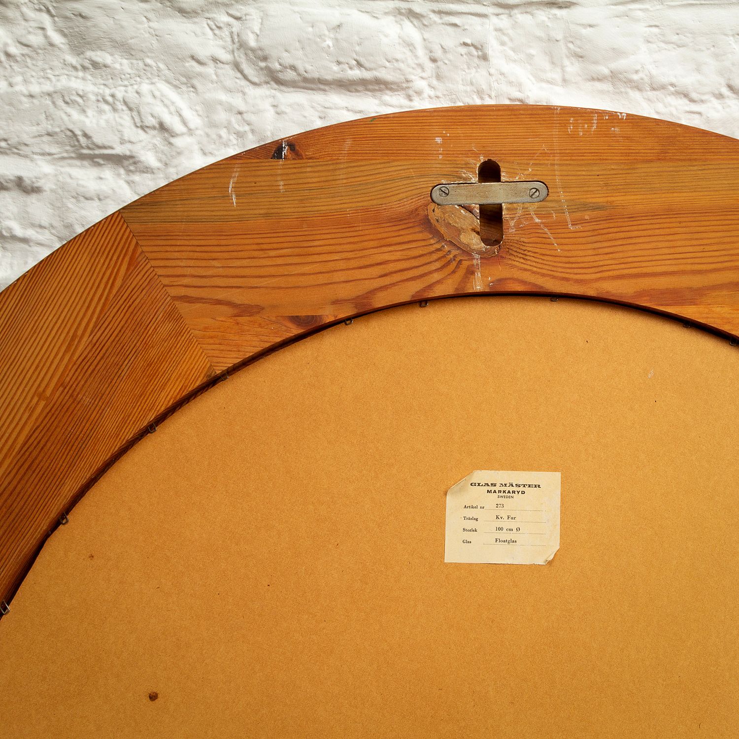 Solid Pine Mirror By Glas Mäster, Markaryd, Sweden, 1960s photo vintage