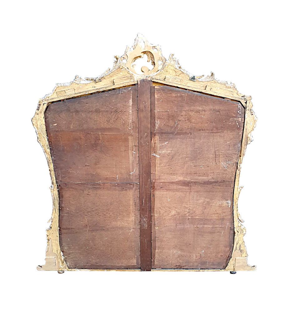 A Superb Large 19th Century Giltwood Overmantle Mirror photo 5047.3232