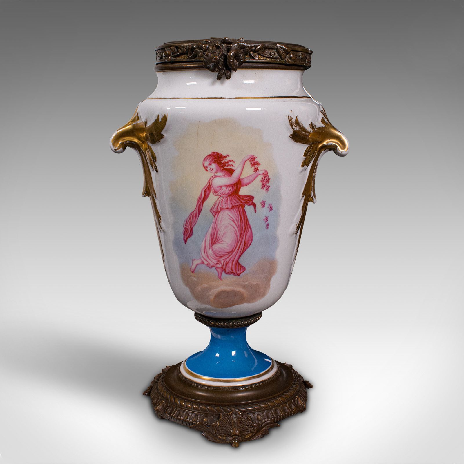 Antique Decorative Jardiniere, French, Ceramic, Display Planter, Vase photo vinterior