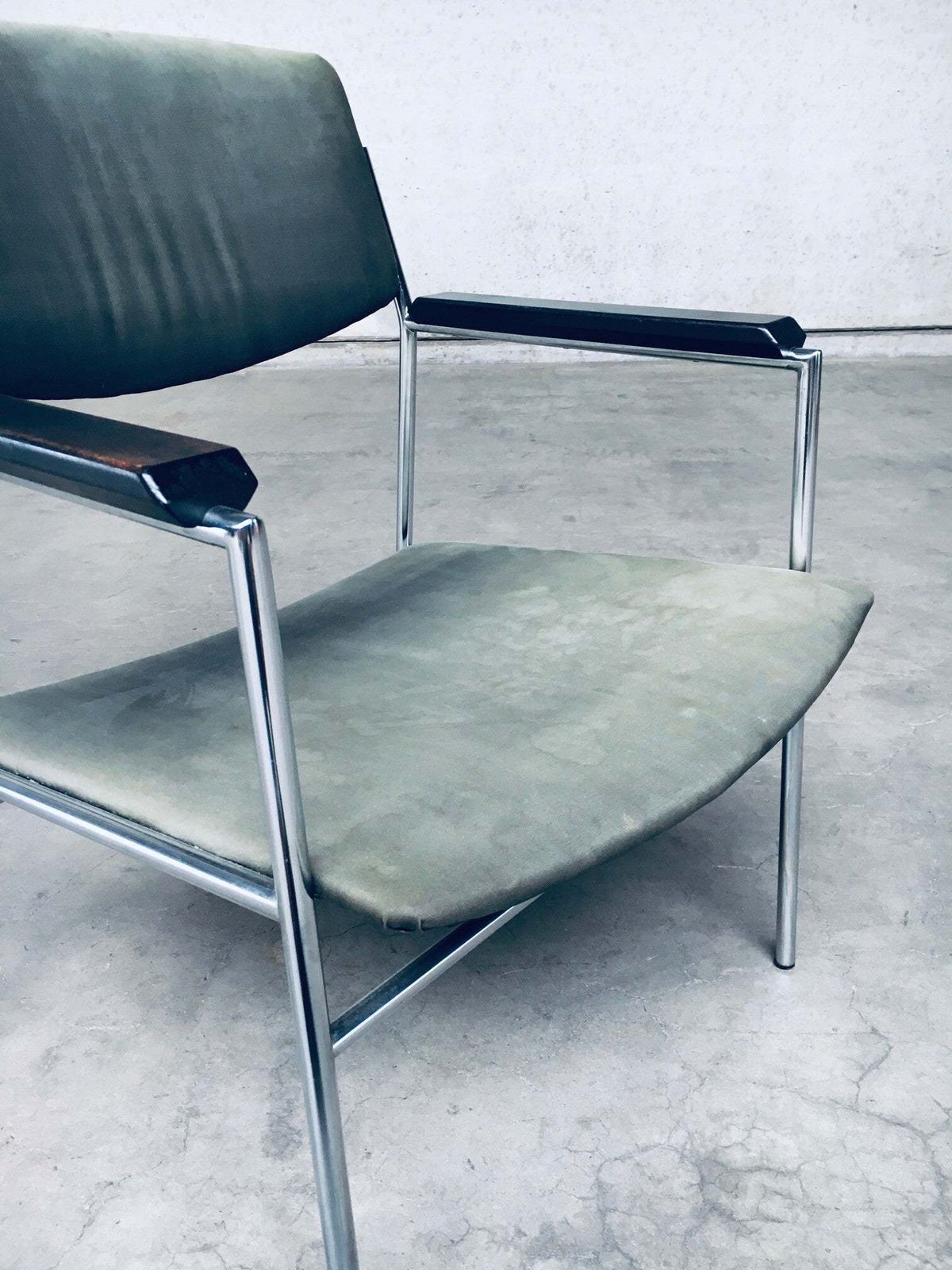 photo vintage Midcentury Modern Dutch Design Armchair By Gijs Van Der Sluis, Netherlands 1960's