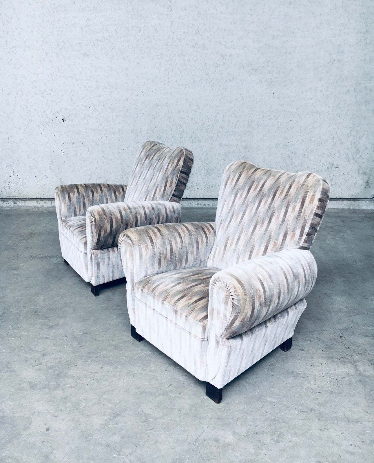 Art Deco Design Lounge Arm Chair Set, Belgium 1940's. photo 1736.0