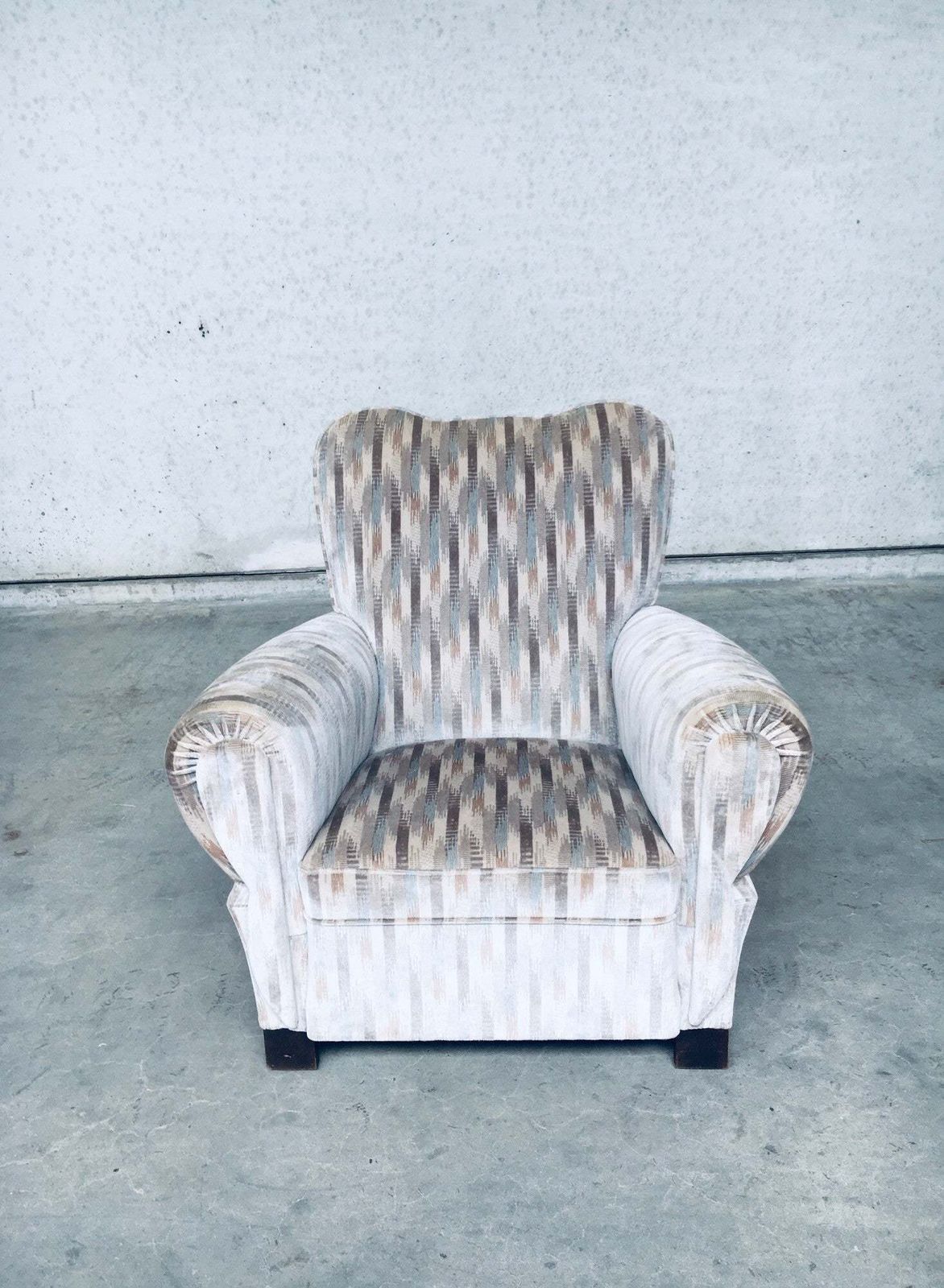 photo vintage Art Deco Design Lounge Arm Chair Set, Belgium 1940's.