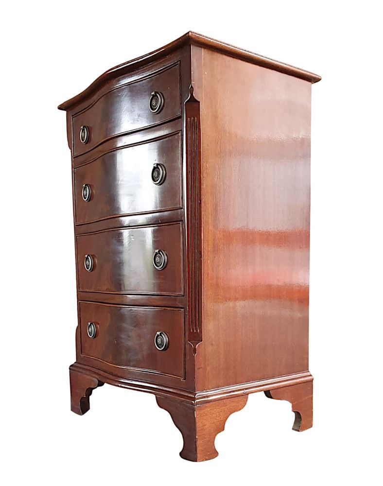 A Lovely Mid 20th Century Serpentine Chest Of Drawers photo furniture