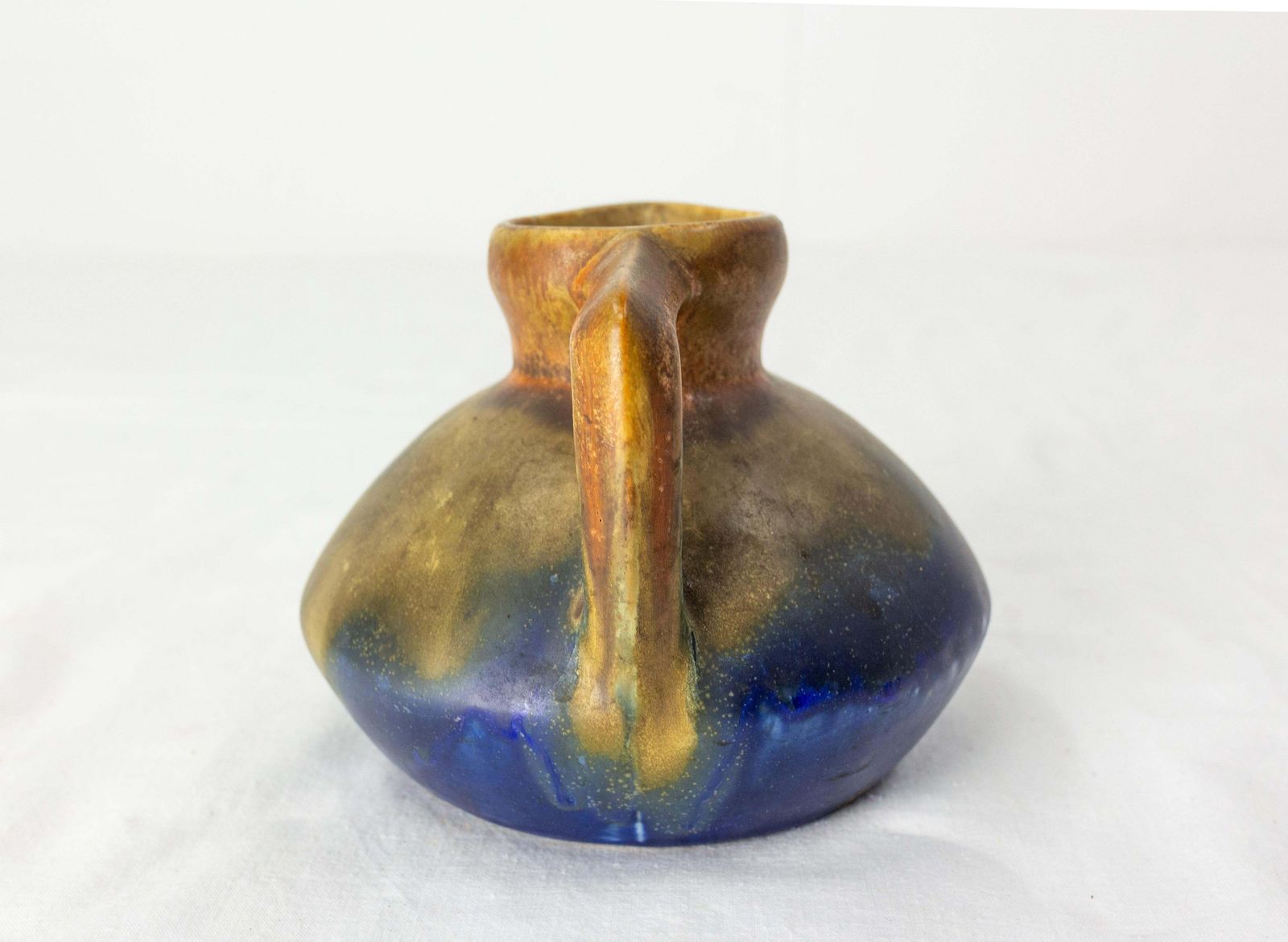 Pichet en grès Louis Méténier, bleu, France, mid-century photo 474.3