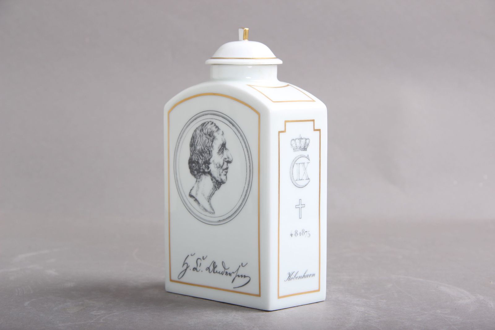 Teabox Bg, Hc Andreasen, Bing & Grøndahl Denmark, Porcelain 1975 photo buy
