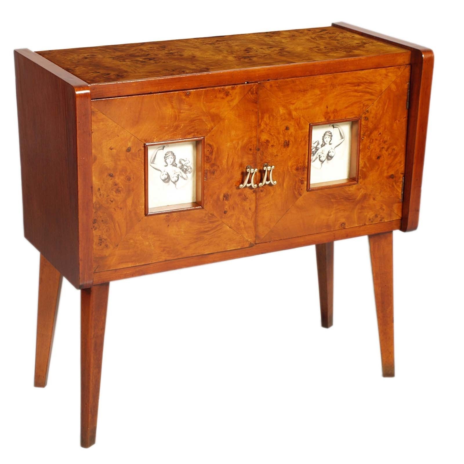 Art Deco Cabinet Sideboard Meroni & Fossati Gio Ponti Attributed Walnut Elm Burl photo furniture