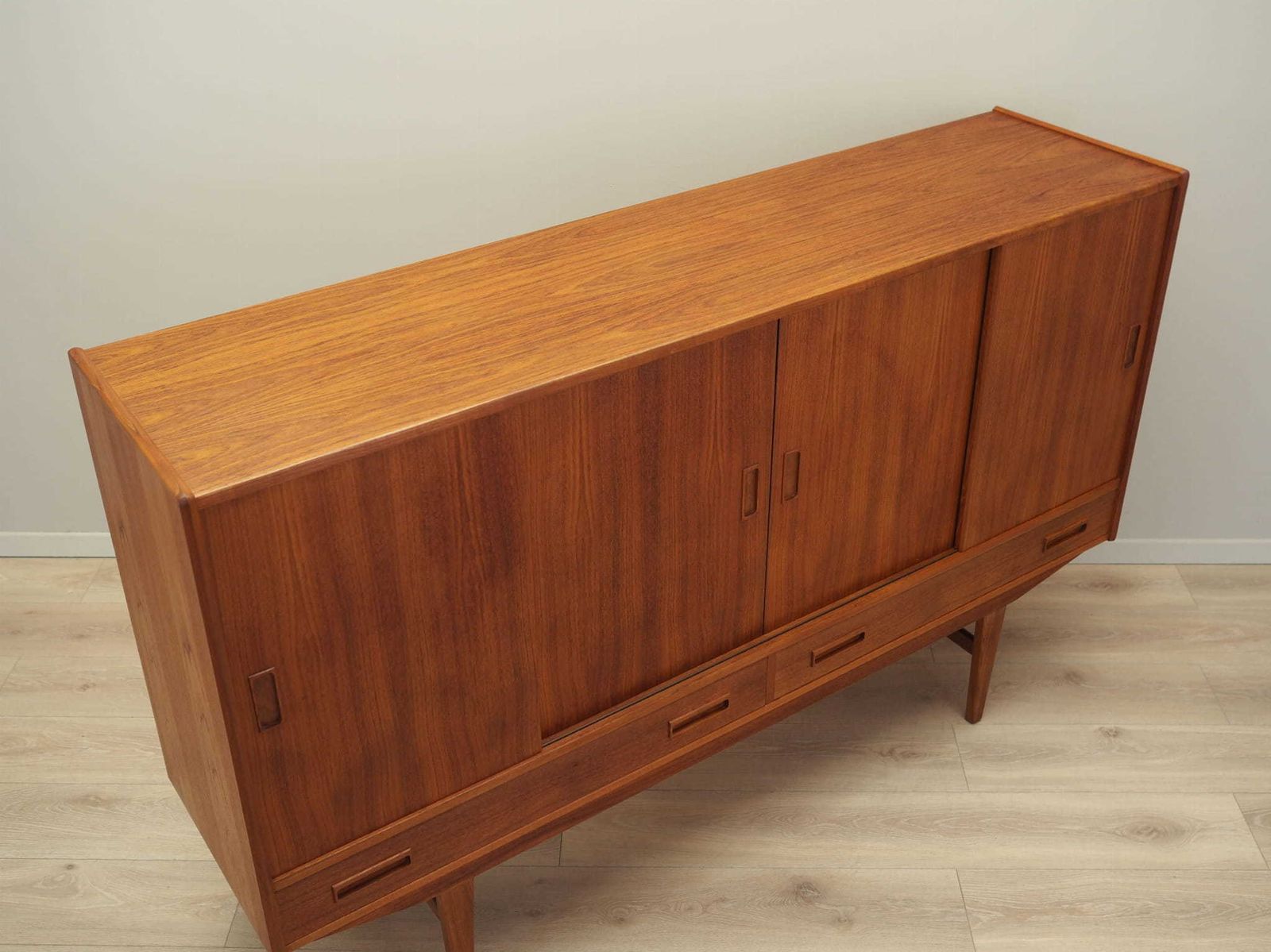 Teak Highboard, Danish Design, 1970s, Manufactured By Børge Dam photo buy