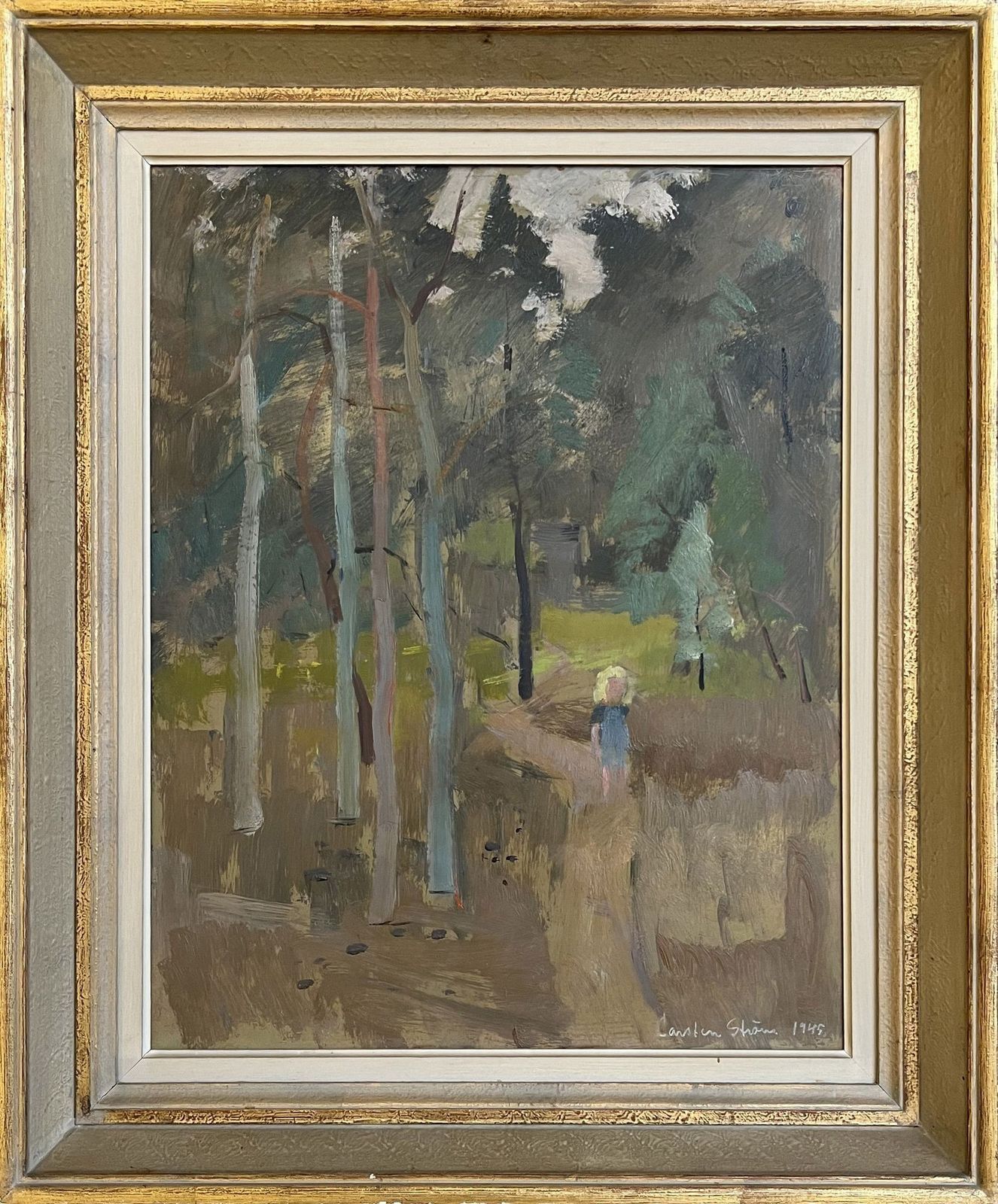 20th Century Swedish School 'A Girl In A Forrest'