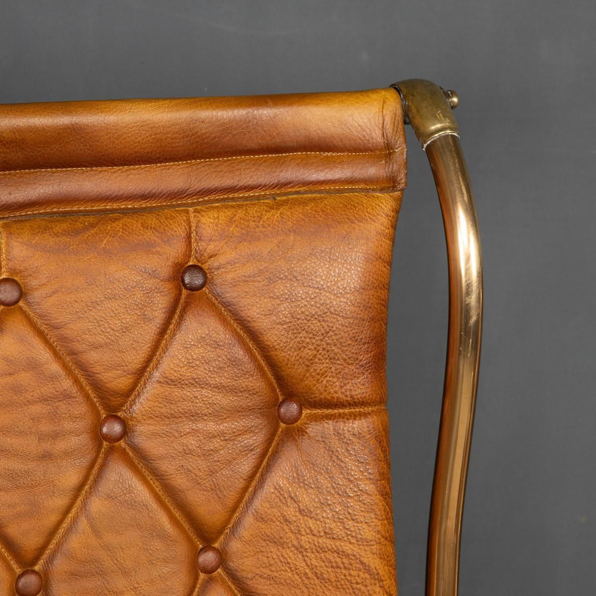 20th Century British Made Pair Of Leather Rocking Chairs, C.1950 photo buy