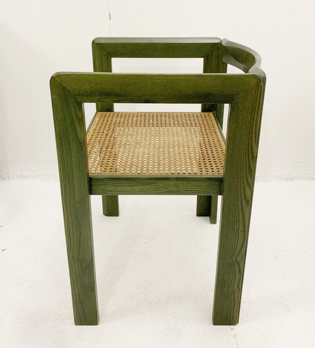 photo vinterior Mid Century Modern Green Wooden Desk & Chair By Derk Jan De Vries