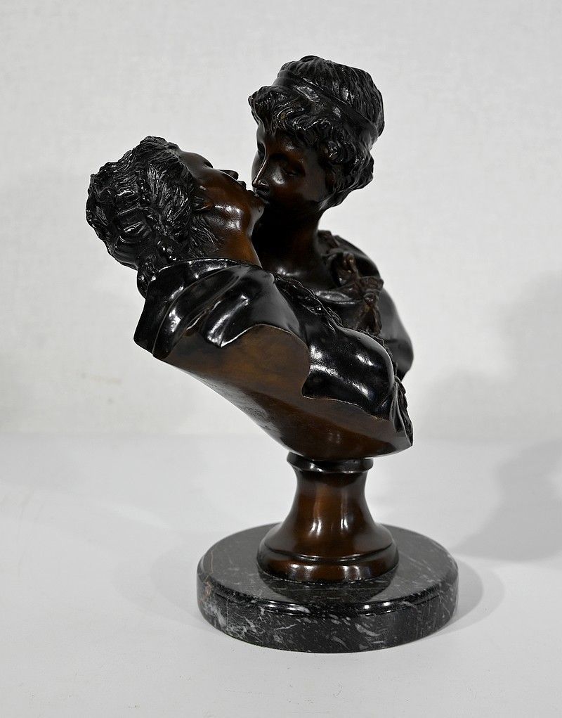 Bronze "The Kiss Given" After Ja. Houdon – Late 19th Century photo buy