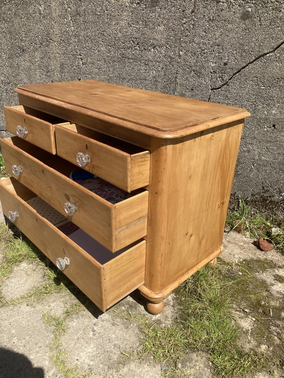 Victorian Pine Chest Of Drawers photo vintage