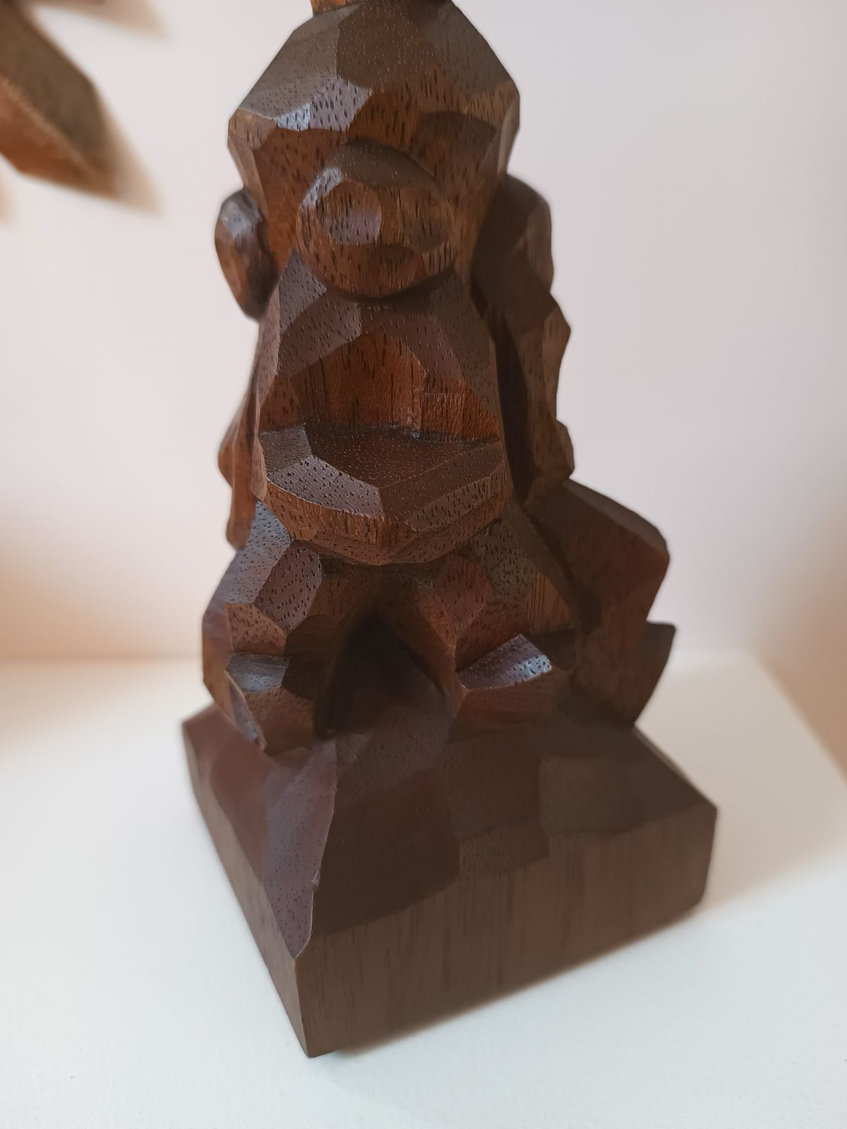 Anthroposophical Carved Wood Candlestick C1940s Steiner Dornach School Switzerland photo Home Decor