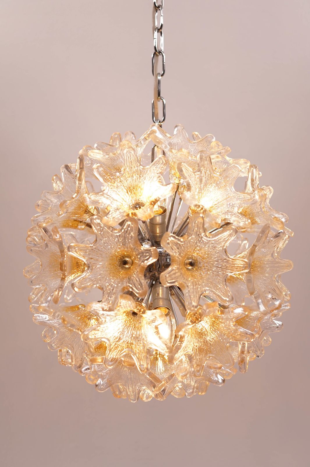 Murano Glass Flower Chandelier By Veart photo for sale