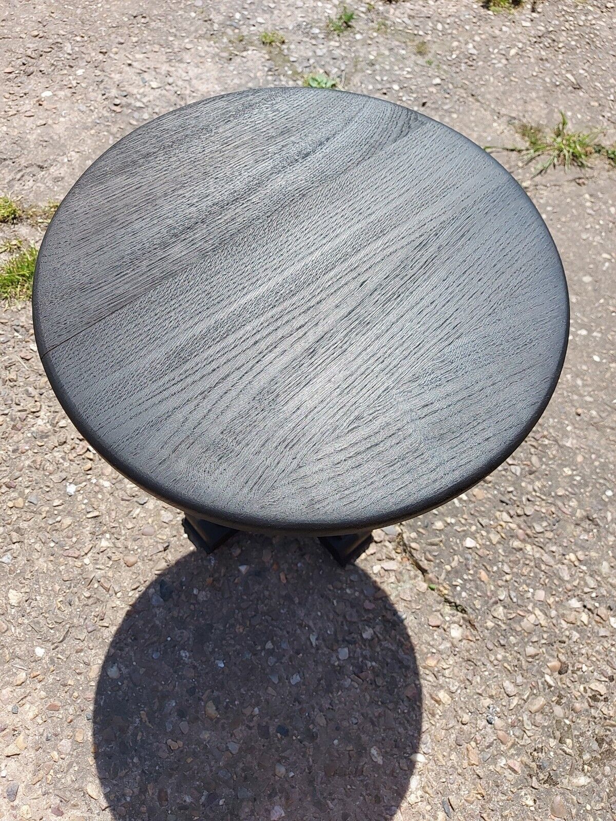 Lovely Matt Black/Ebonised Side/Wine/Lamp Table photo 80.0