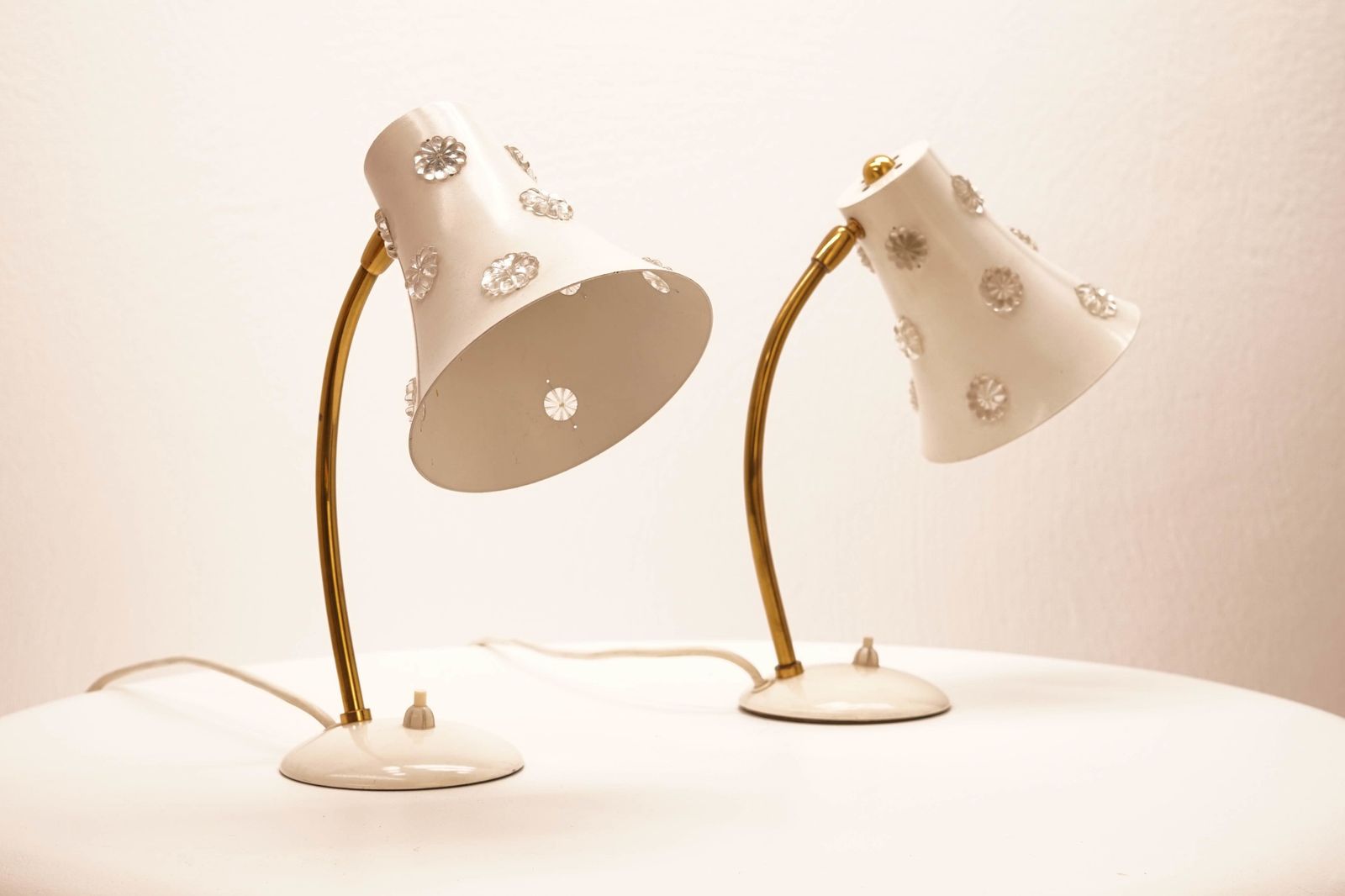 Pair Of Emil Stejnar Table Lamps With White Shades photo furniture
