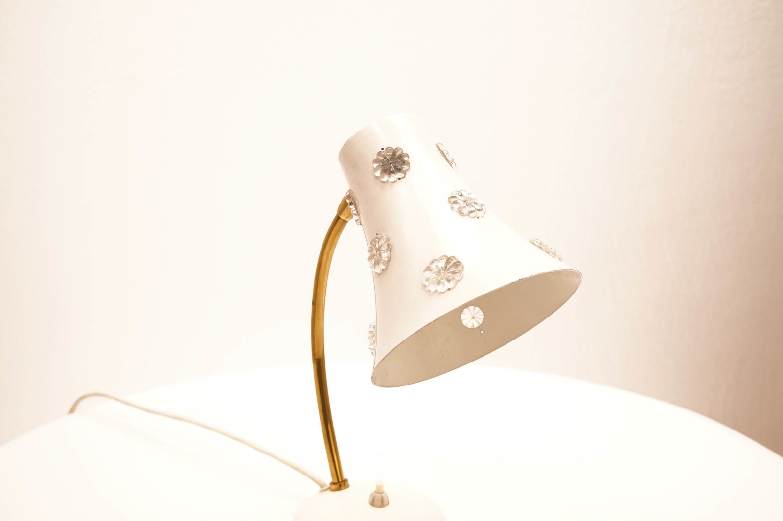 Pair Of Emil Stejnar Table Lamps With White Shades photo for sale