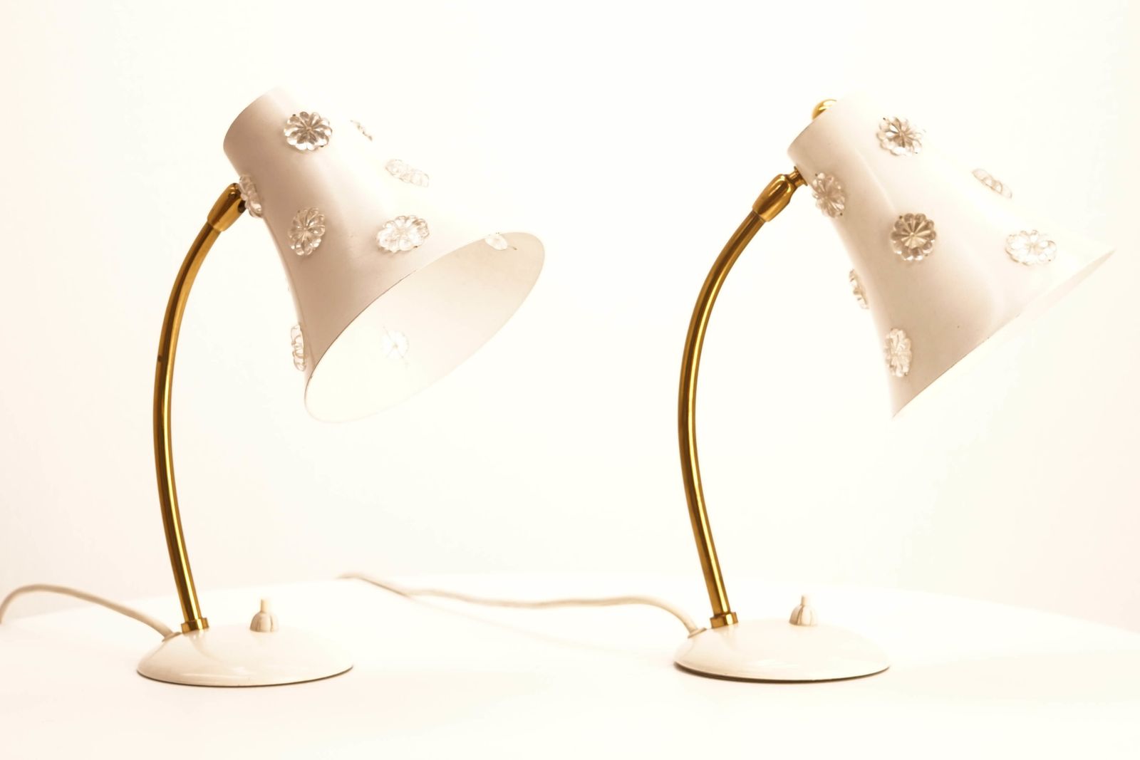 Pair Of Emil Stejnar Table Lamps With White Shades photo vinterior