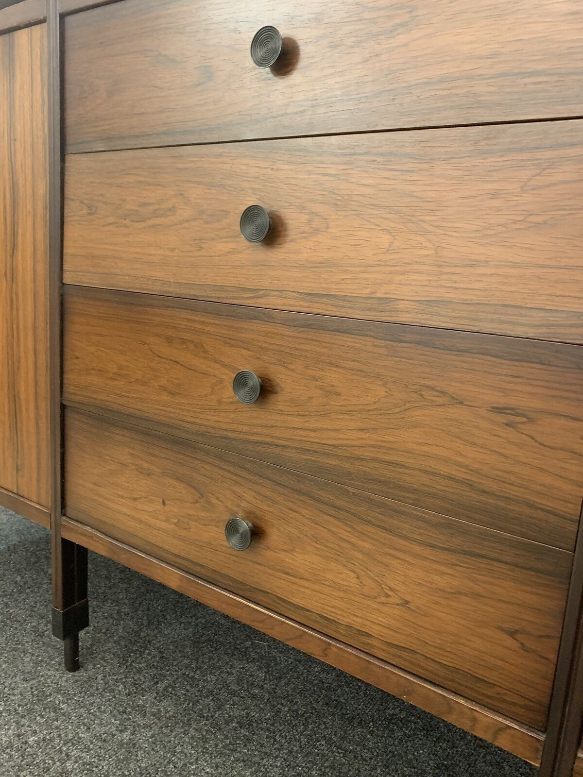 Mid Century Modern Sideboard With Black Mirrored Top By Carlo Di Carli For Luigi Sormani photo buy