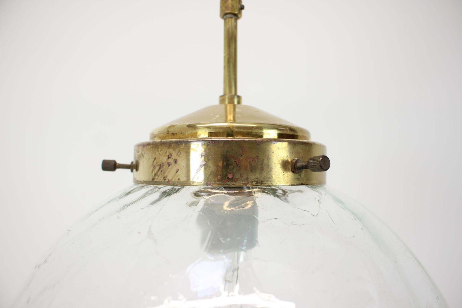 Mid Century Big Glass Pendant/Kamenicky Senov, 1970's photo 518.0