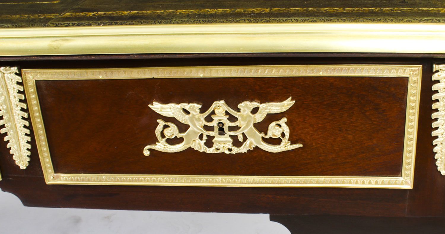 Antique Monumental French Empire Bureau Plat Desk 19th C photo vinterior