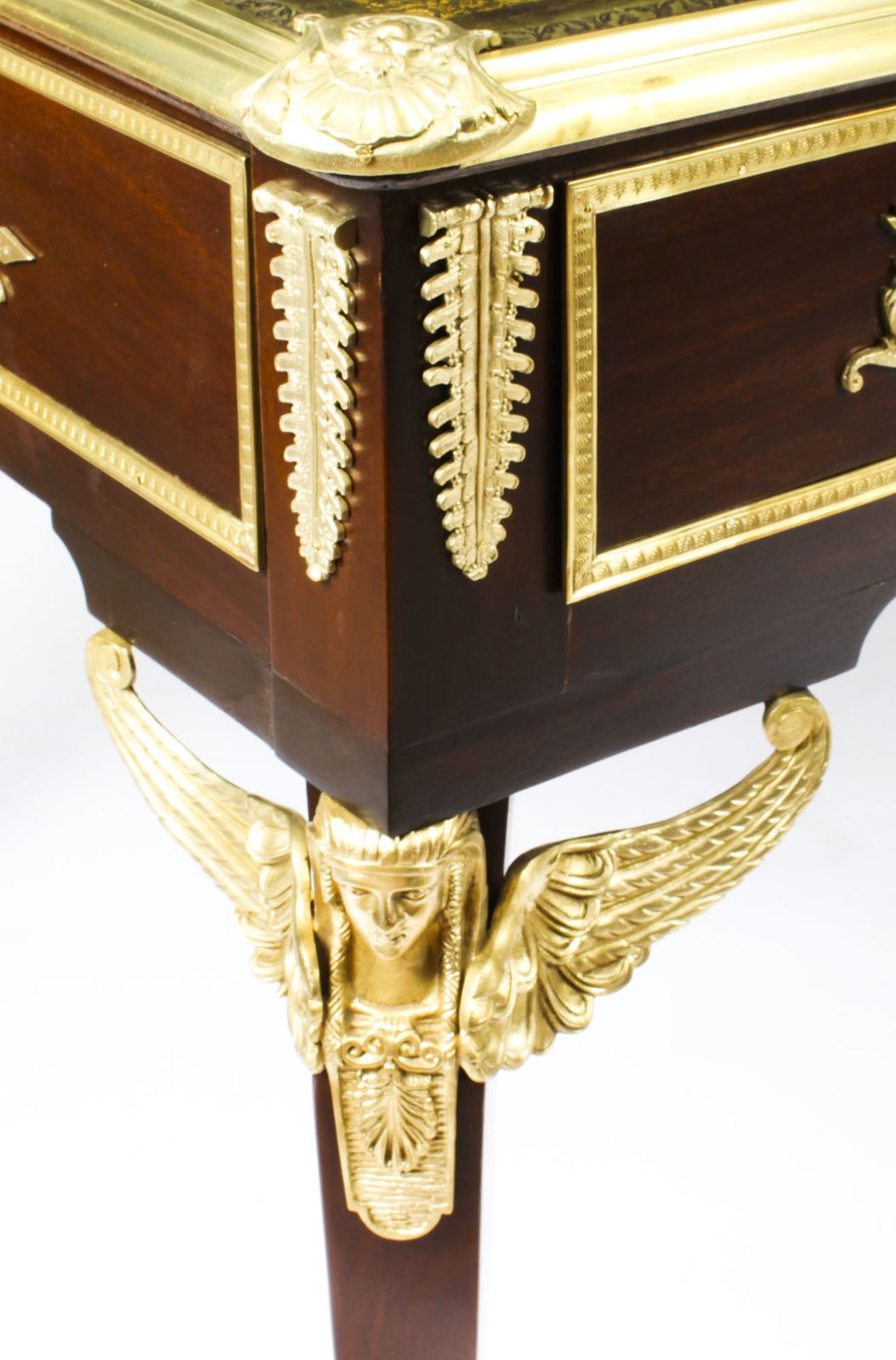 Furniture Antique Monumental French Empire Bureau Plat Desk 19th C photo