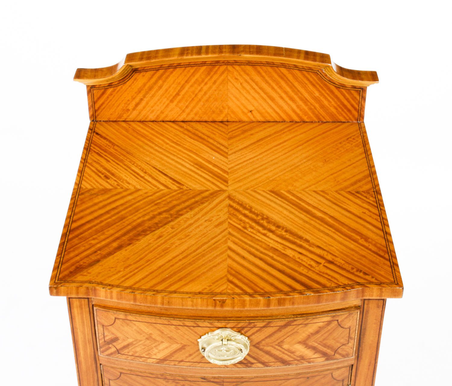 Antique Satinwood & Inlaid Bedside Cabinet C.1880 19th Century photo for sale