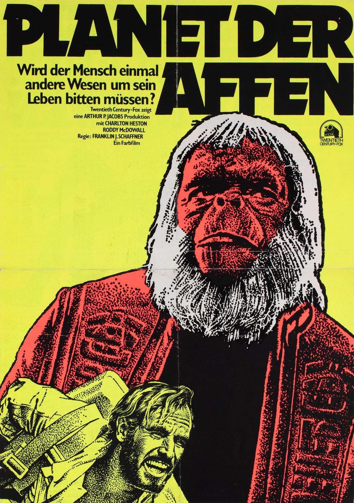 Planet Of The Apes R1975 German Blacklight A2 Film Poster