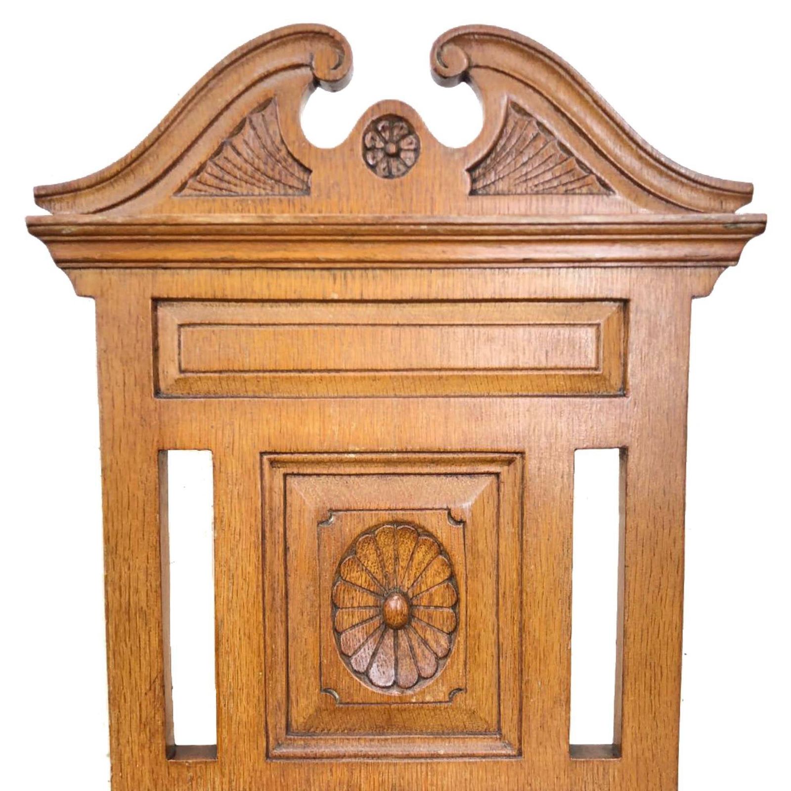 Pair Of Antique Carved Oak Hall Chairs photo 245.0