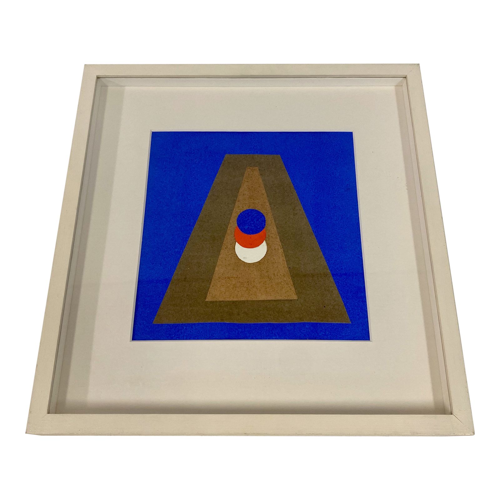 'Pyramide Im Blau' Collage And Gouache By Italo Valenti