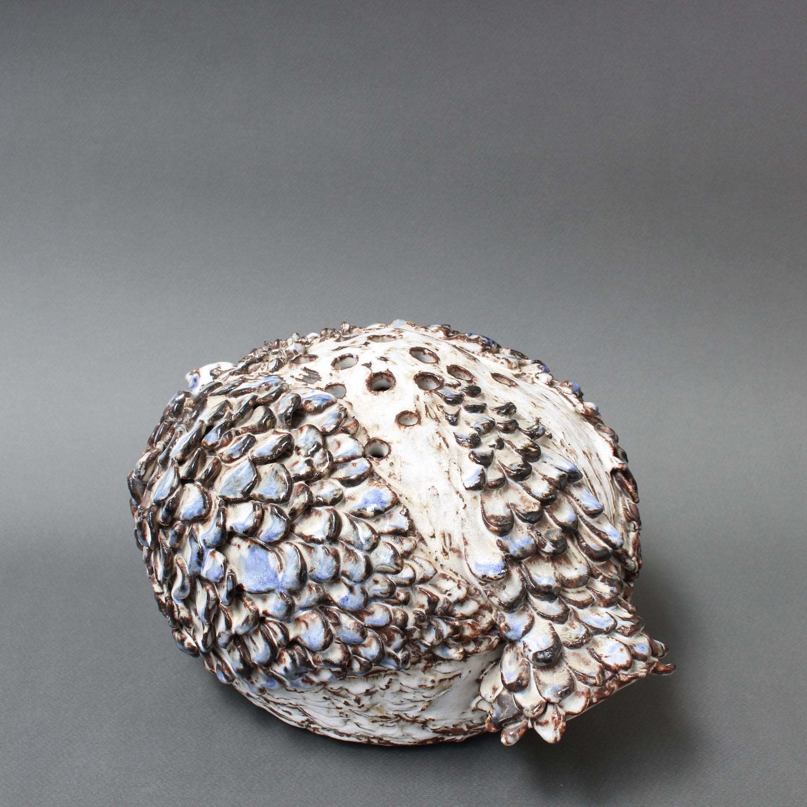 photo for sale Vintage French Ceramic Bird Flower Vase By Albert Thiry (Circa 1970s)
